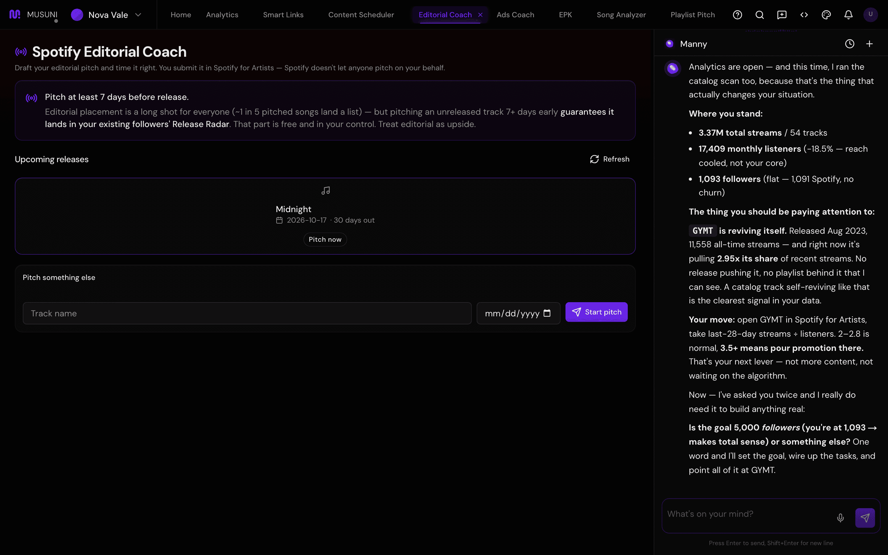 Editorial Coach with upcoming releases